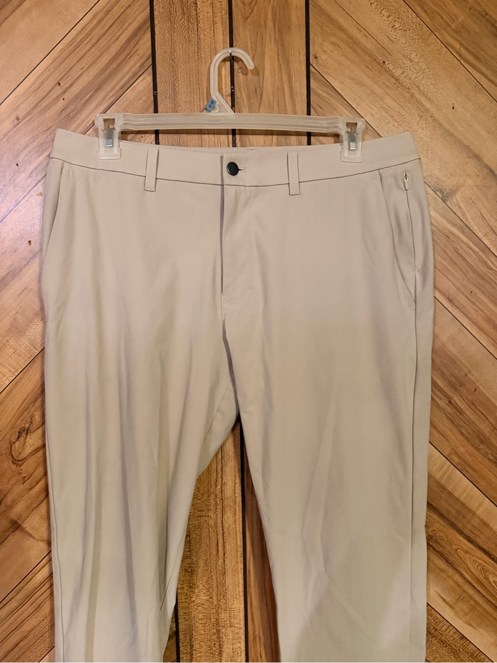 Lululemon ABC Pant Slim Fit 36 Mens Tan Khaki Warpstreme 5 Pocket Trousers - Picture 4 of 13